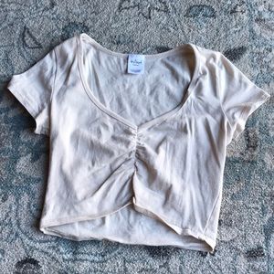 Scrunched v neck top